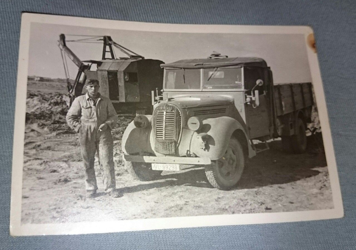 ) Lkw Kran Bagger Militär Bau