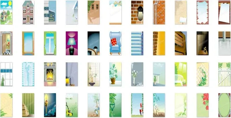 vectores Casa y Jardín, House and Garden vectors