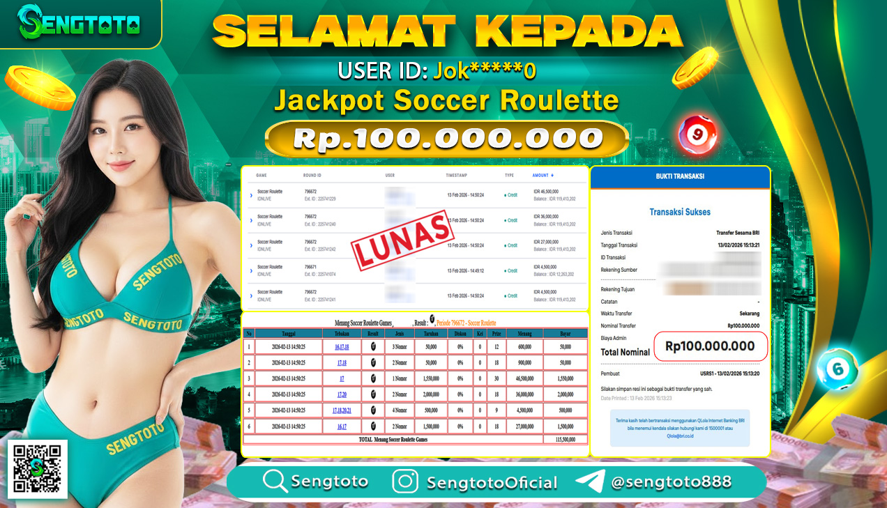 BUKTI PEMBAYARAN LIVEGAME SOCCER ROULETTE