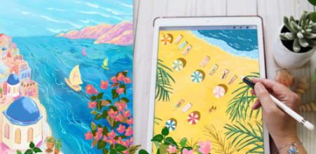 Exploring Landscapes: Travel-Inspired Gouache Paintings in Procreate Exploring Landscapes: Travel-Inspired Gouache Paintings in Procreate