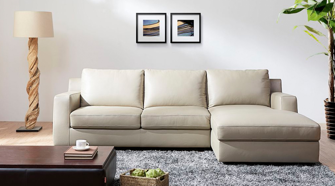 Available at malindafurniture.com Almador Laf Sofa Chaise Taupe