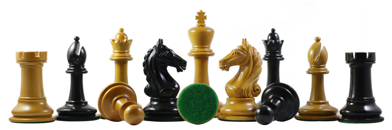 Regal Series Luxury Staunton 4 Chess Set in Ebony wood – Staunton Castle