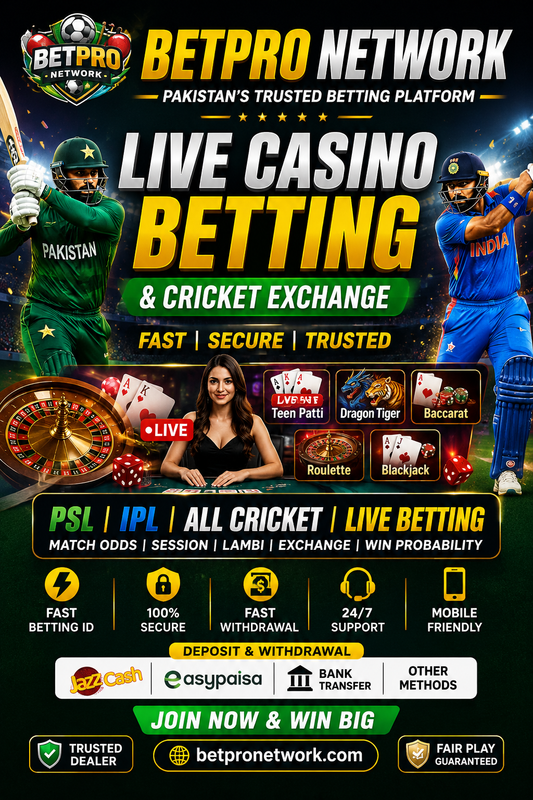 Best Live Casino Betting Site in Pakistan – Trusted Betting Exchange Platform