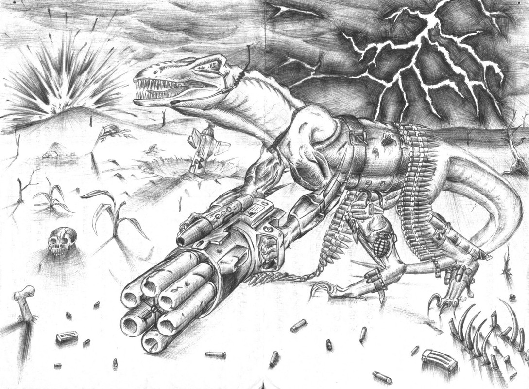 4 Raptor Wars (Dibujo Original - 2005)