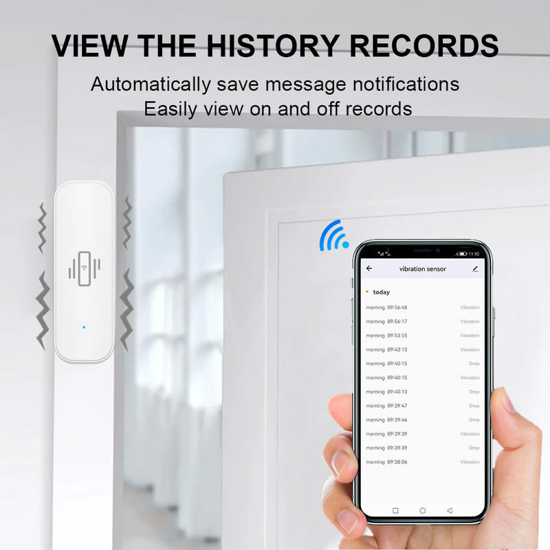 Tuya WiFi Smart Vibration Sensor | Smart Home Security & Vibration Alarm Sensor Sri Lanka thumbnail 5 - Smart Dream Home Lanka