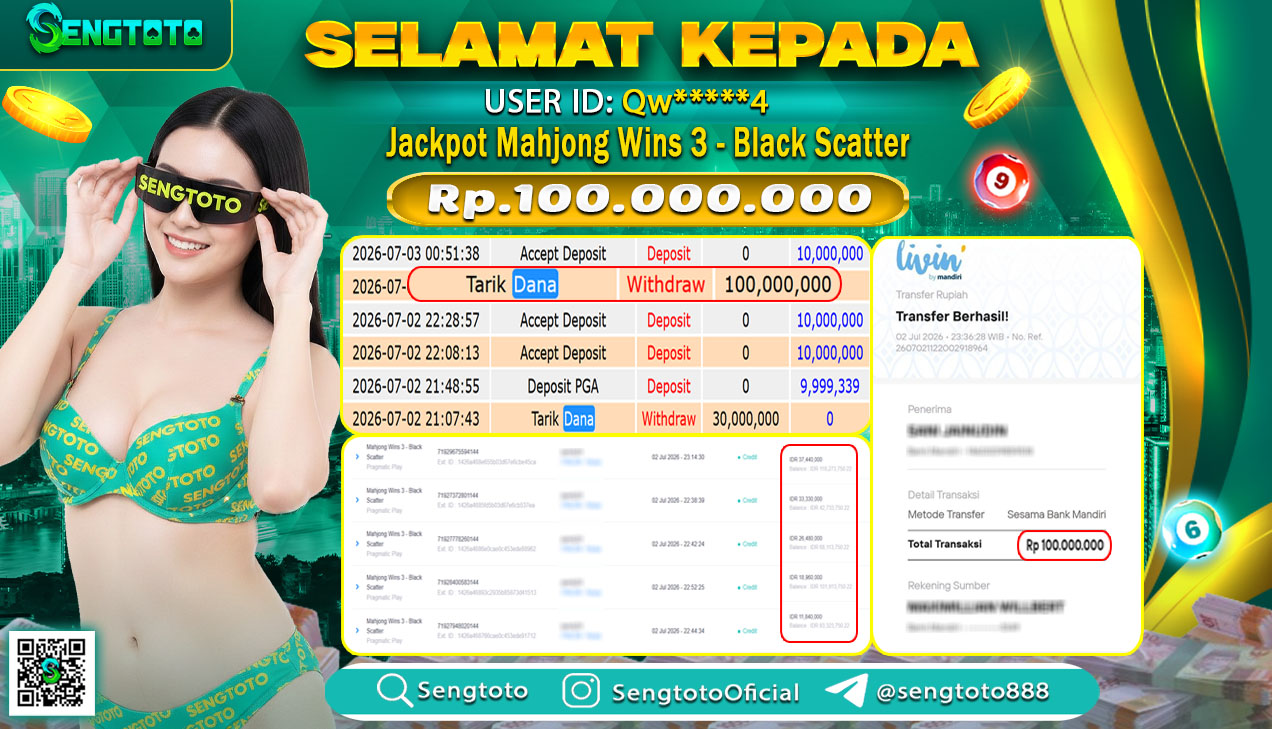 BUKTI PEMBAYARAN SLOT MAHJONG WINS 3 -BLACK SCATTER