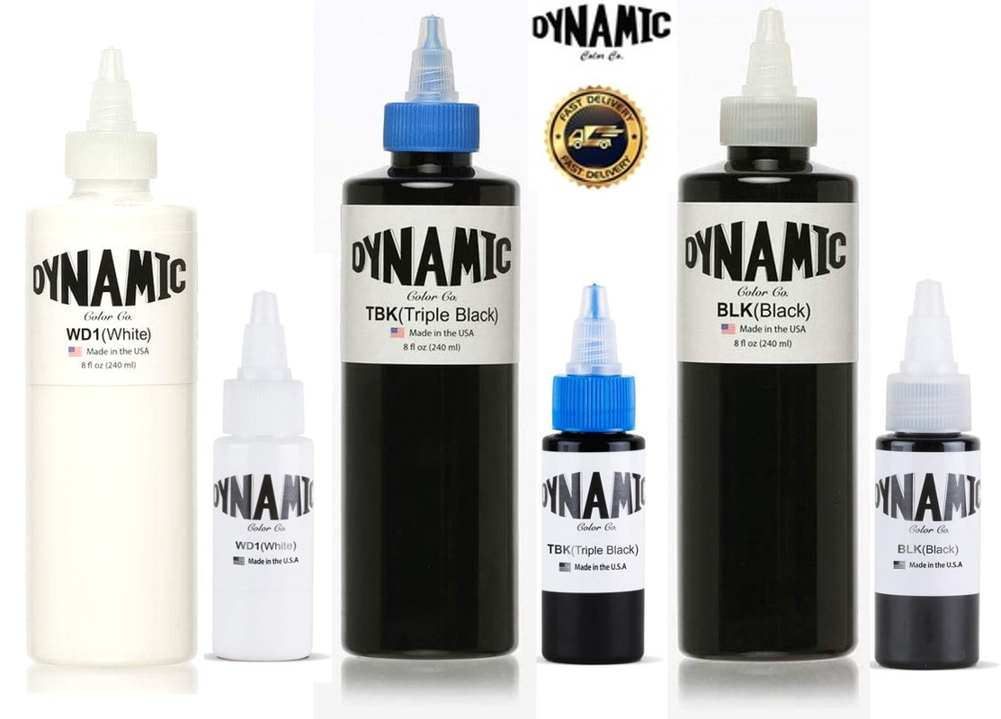 Dynamic Tattoo Ink Triple Black Regular Black For Lining Or Shading 1oz Or 8oz Ebay