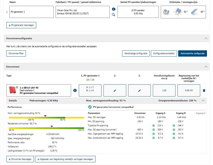 PV Omvormer Berekening