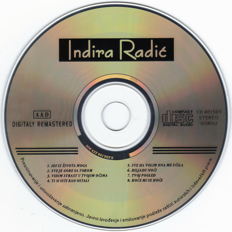 Indira Radic - 1995 - Idi iz zivota moga - CD