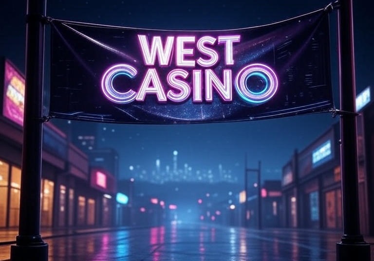West casino NL banner cyberpunk style