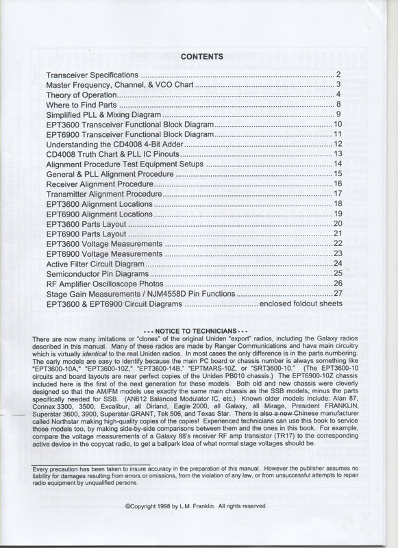 GALAXY SERVICE MANUAL CBC950