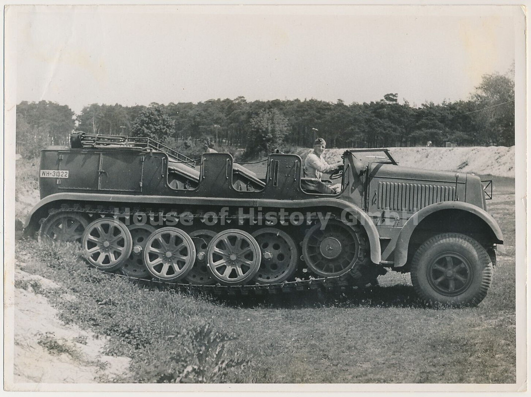 Foto, Artillerie Lehr Regiment, Erprobung, 8to Halbkette, Zugmaschine (1)