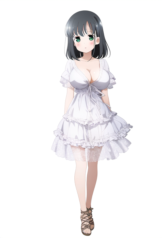 1girl, {{touyoko momoko (saki)}}, kobayashi ritz, black hair, green eyes, see-th s-2191243977