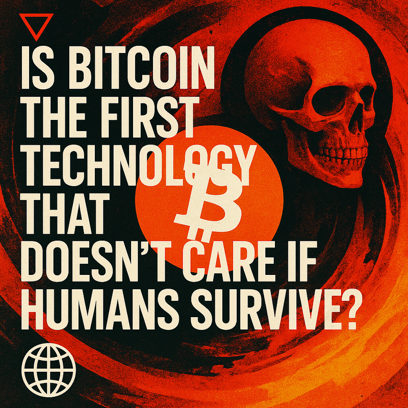 Is Bitcoin the first technology that doesn’t care if humans survive?