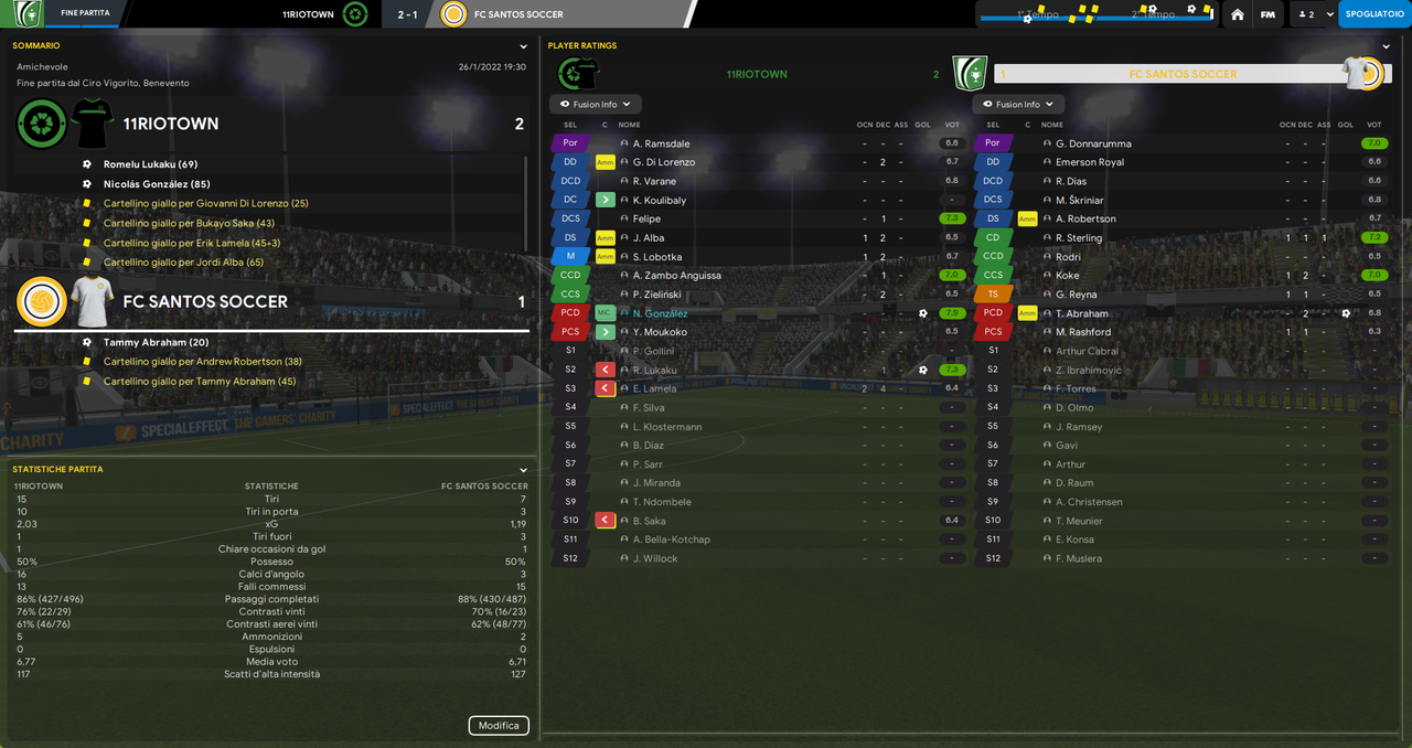 11Riotown - FC Santos Soccer_ Riepilogo