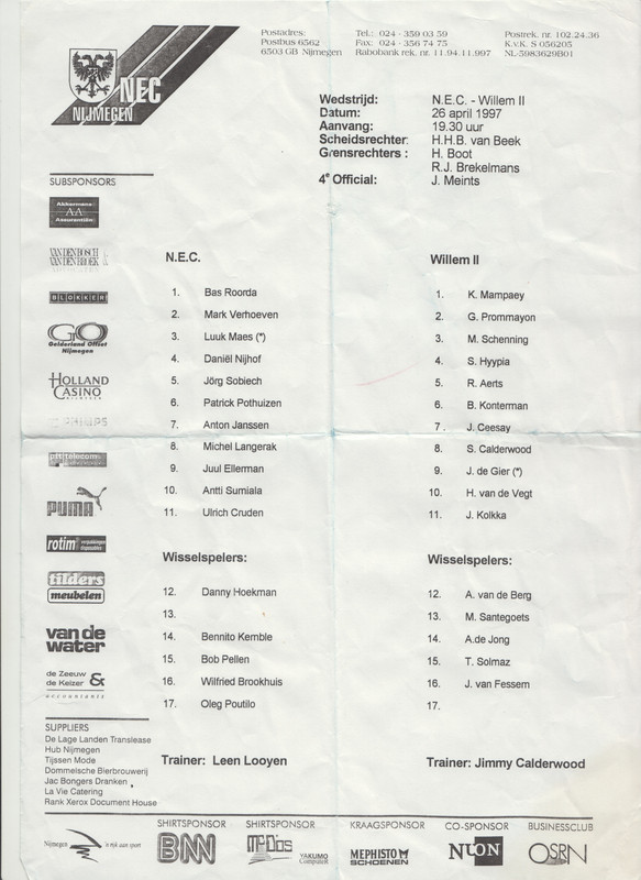 NEC Willem II 1997