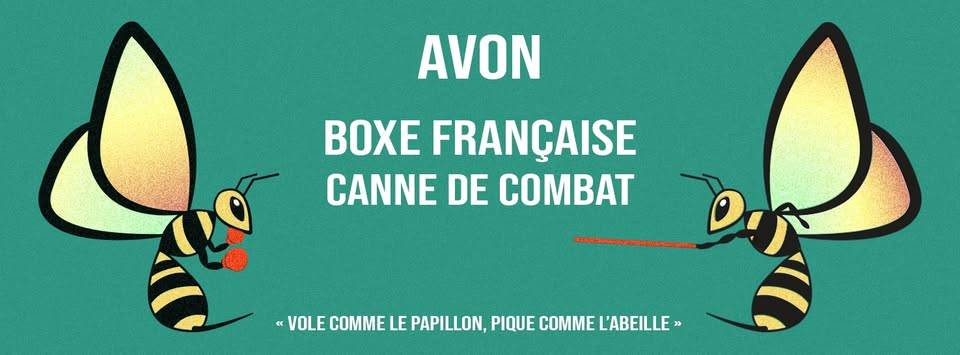 Logo Boxe Française Canne de Combat Avon