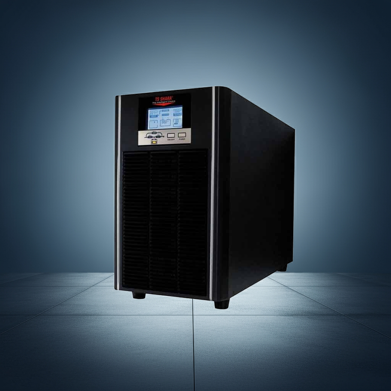 Nobreak TS Shara protegendo um rack de servidores