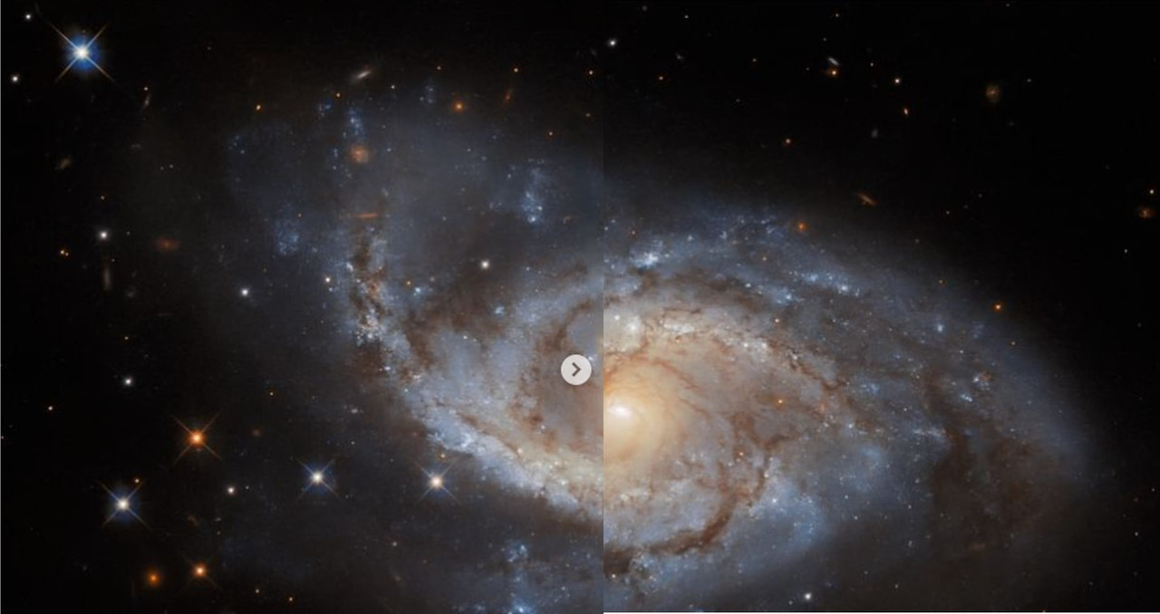 Telescopio Hubble capta galaxia con bordes similares a las velas de un barco