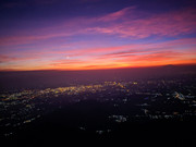 Night panorama of Salatiga from Telomoyo