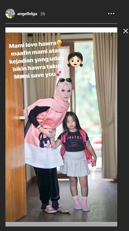 Angel Lelga Minta Maaf pada Sang Putri