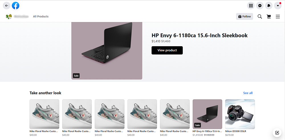 Public Store Category Page View