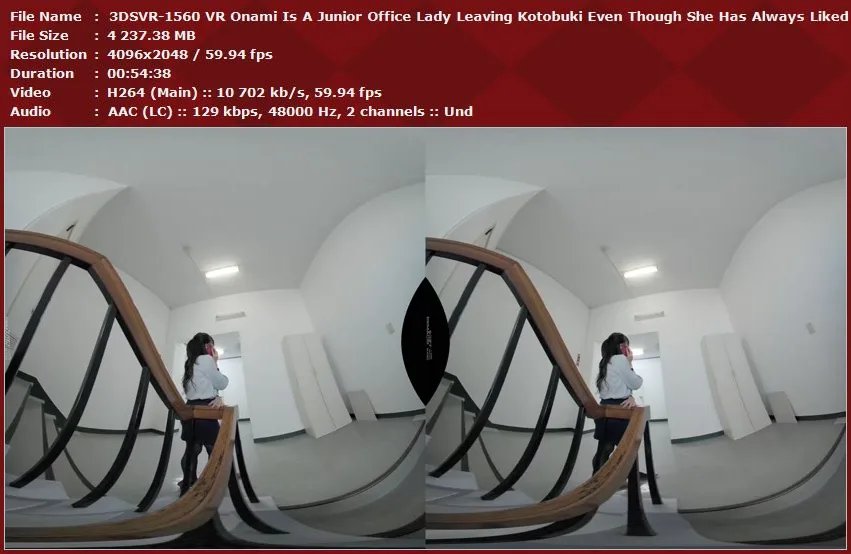 3DSVR-1560 VR Onami Is A Junior Office Lady Leaving Kotobuki Even Though She Has Always Liked It. Cr