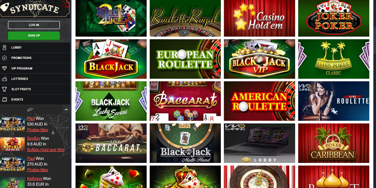 syndicate casino free spins