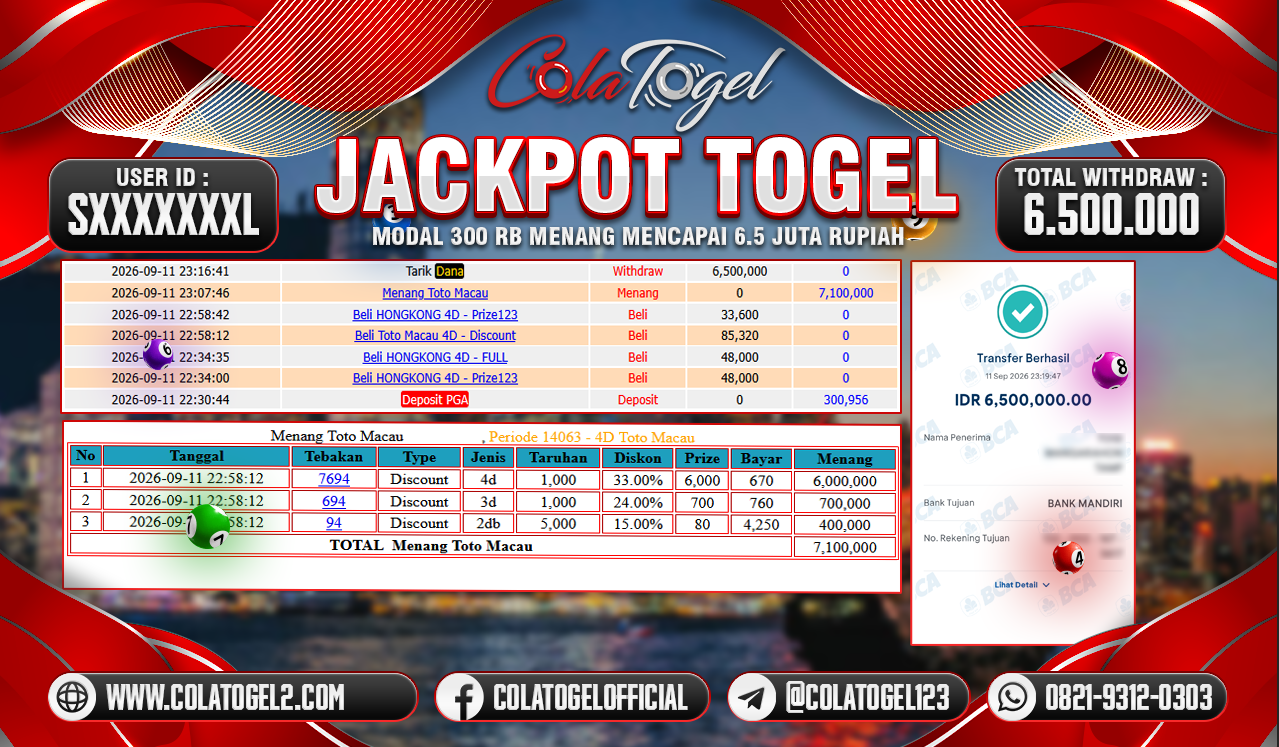 JACKPOT TOTOMACAU !!!