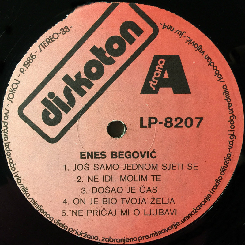 Enes Begovic 1986 sA