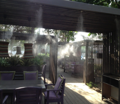 туман в беседке