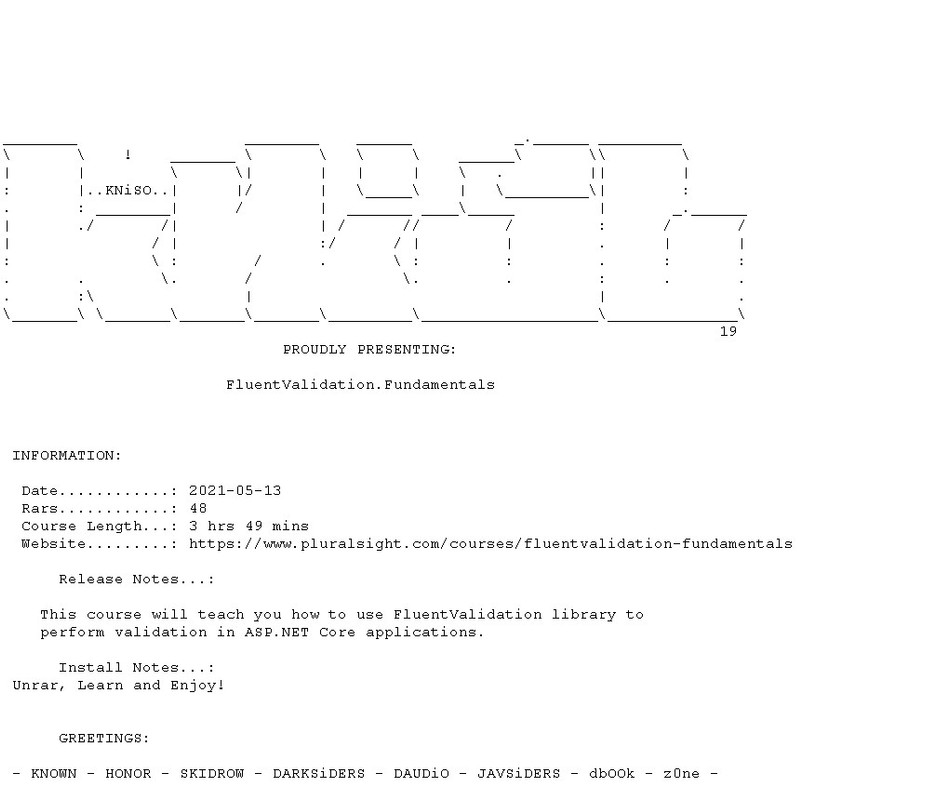 PluralSight Fluentvalidation Fundamentals Bookware PluralSight Fluentvalidation Fundamentals Bookware
