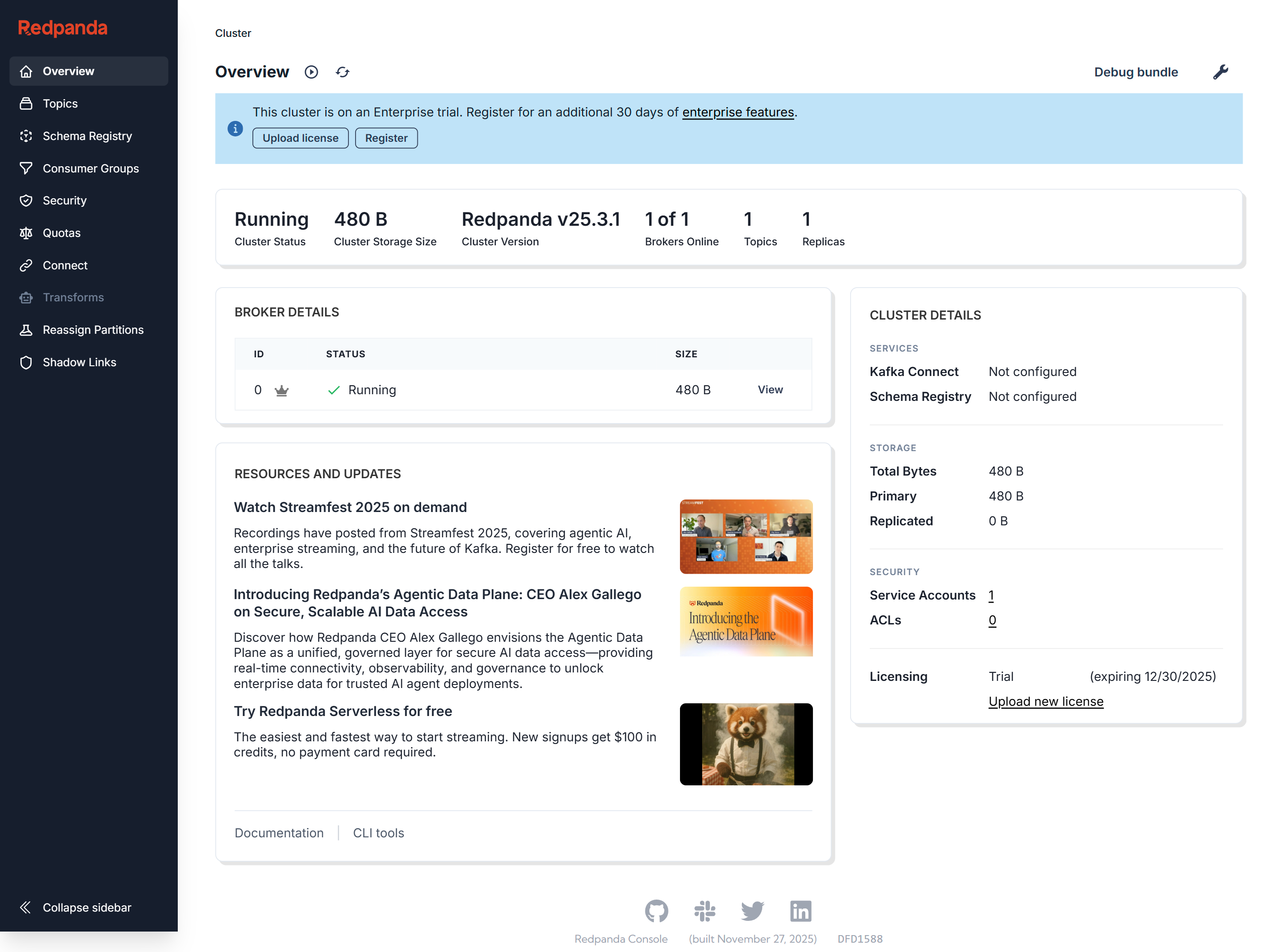 Console Dashboard