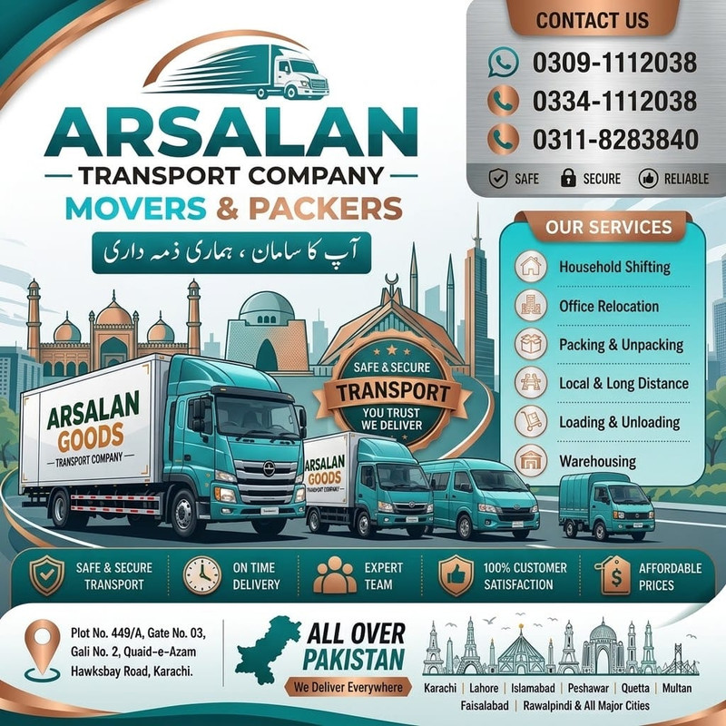 Arsalan Packers & Movers goods transport and moving work in Karachi — photo 10