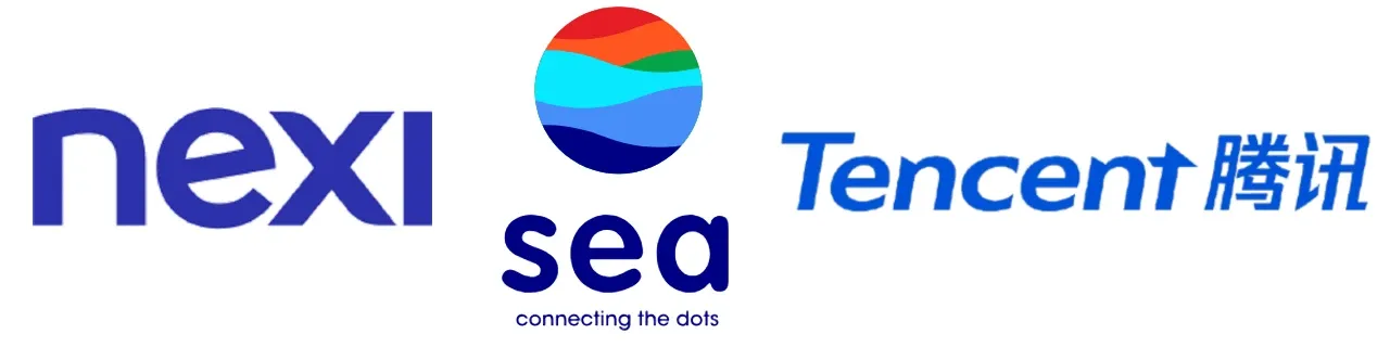 logo di Nexi, Sea Limited, Tencent