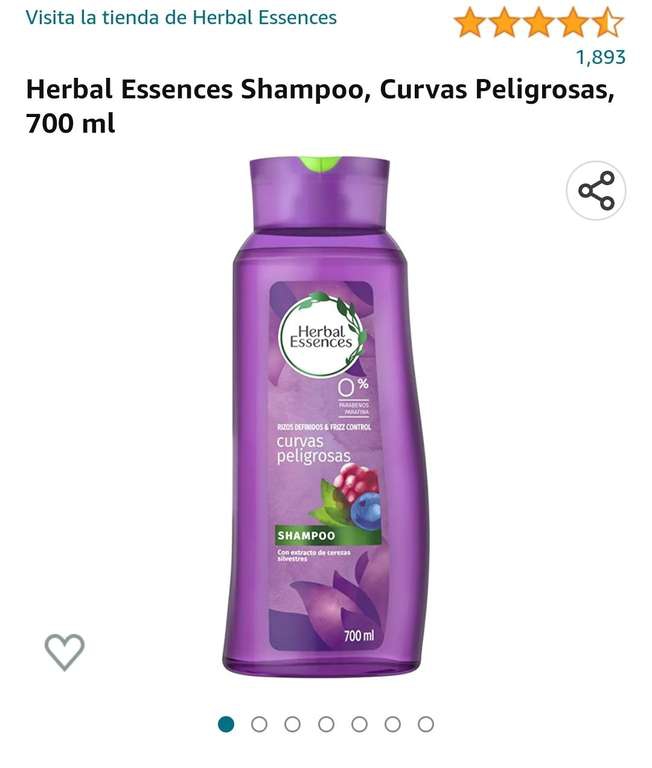 Amazon: Herbal Essences Shampoo, Curvas Peligrosas, 700 ml | envío gratis con Prime 
