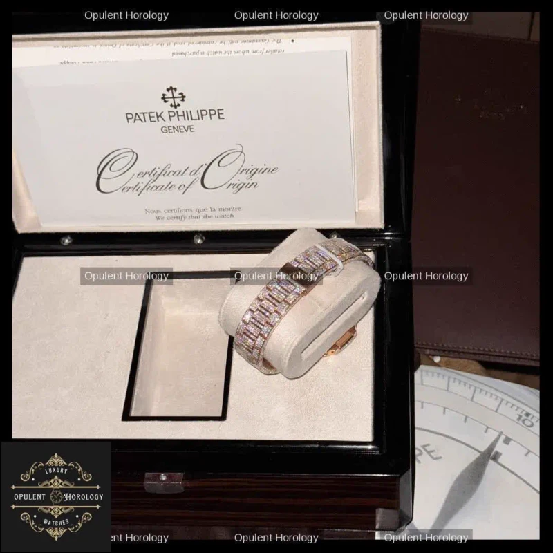 Patek Philippe Nautilus 5719 – 40 mm Full Moissanite 18K Gold-Plated Edition - Super Clone