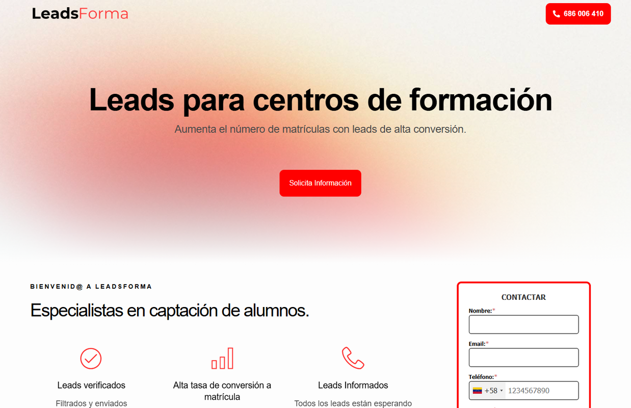 leads de formación