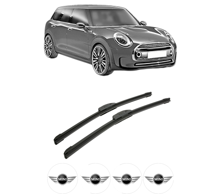 Set stergatoare auto MINI MINI CLUBMAN (R55) din 2007-2014, pentru parbriz auto, 2 bucati, Bosch Aerotwin Retrofit, din cauciuc siliconat rezistent, 4 Stickere Auto MINI