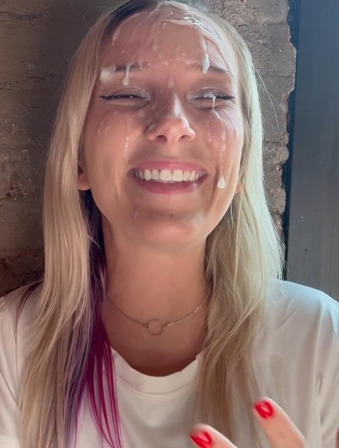 Amateur Blonde Wife Facial Cumshot Public Walk 8068 2