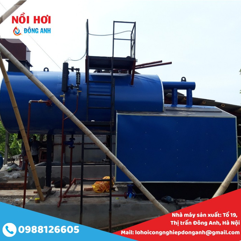 lò hơi đốt củi 1.5 tấn