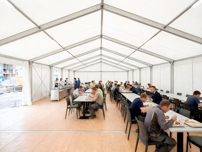 Lingtong aluminum rest tent exterior for construction site worker shelter