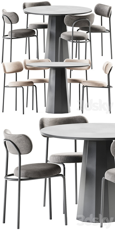 Dix Table and Loop Chair by Connubia