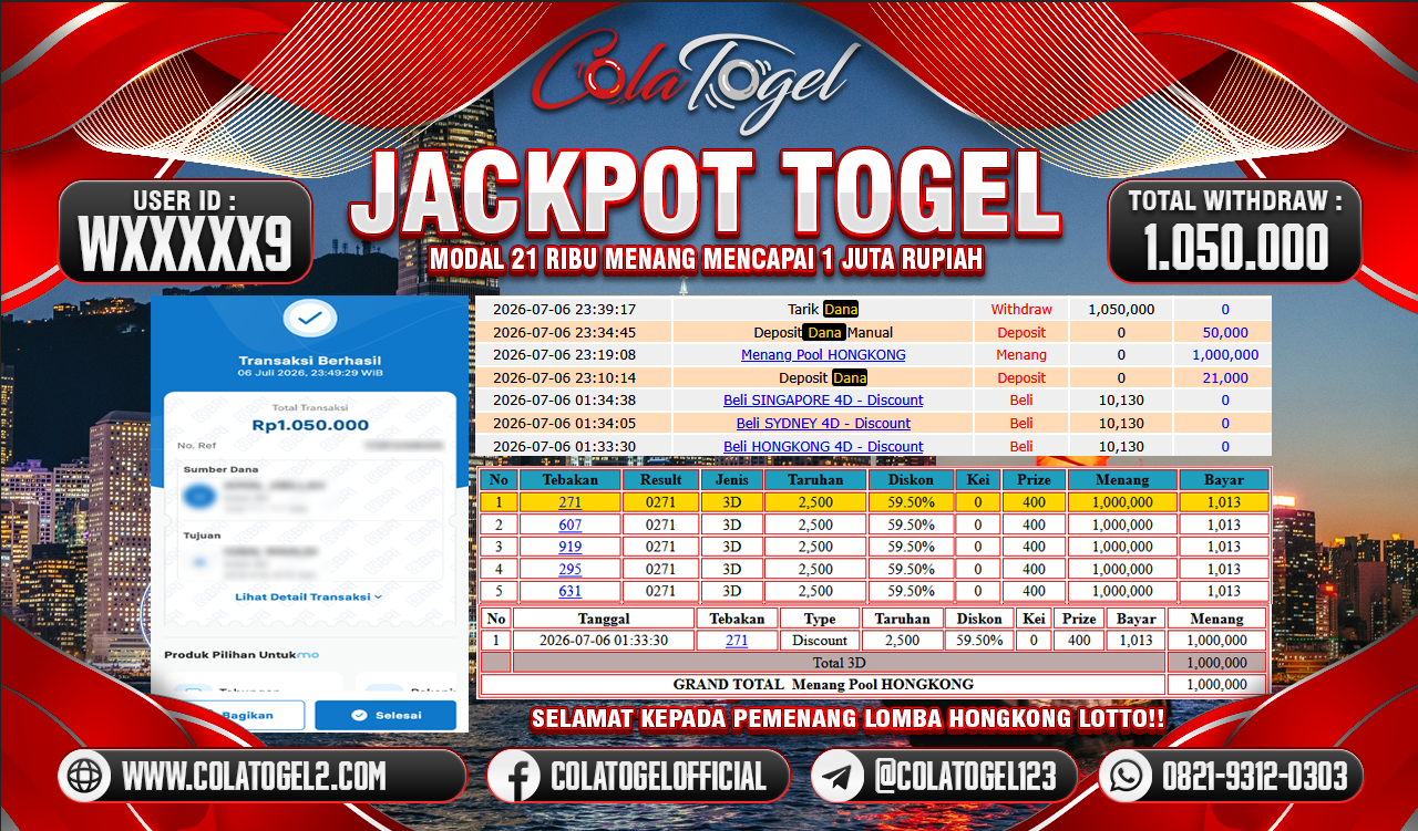 JACKPOT HONGKONG LOTTO!!