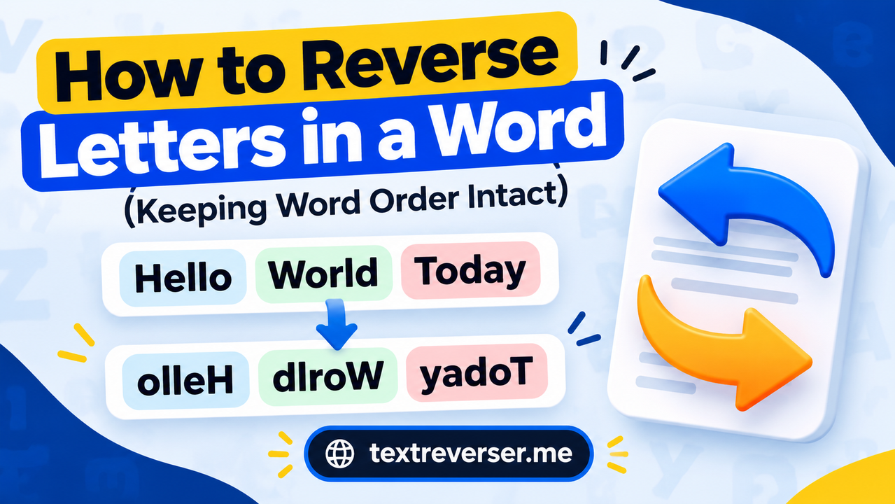 How to Reverse Letters in a Word (Keeping Word Order Intact)