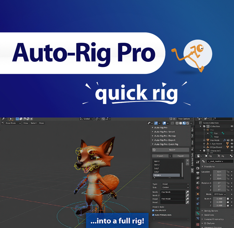 Auto-Rig Pro Quick Rig 1.26.21 2024 - Free Daz 3D Models