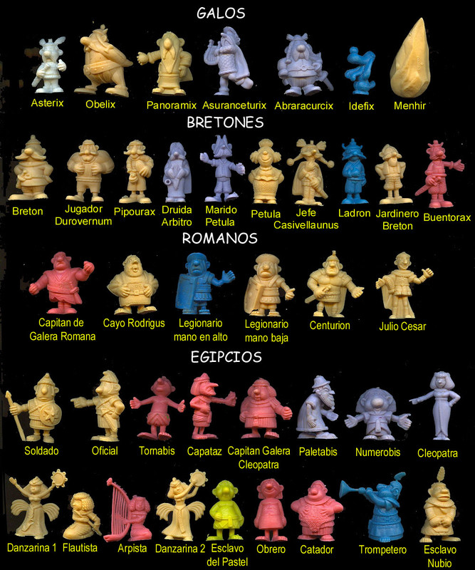 Figuras Astérix Dunkin Nombres
