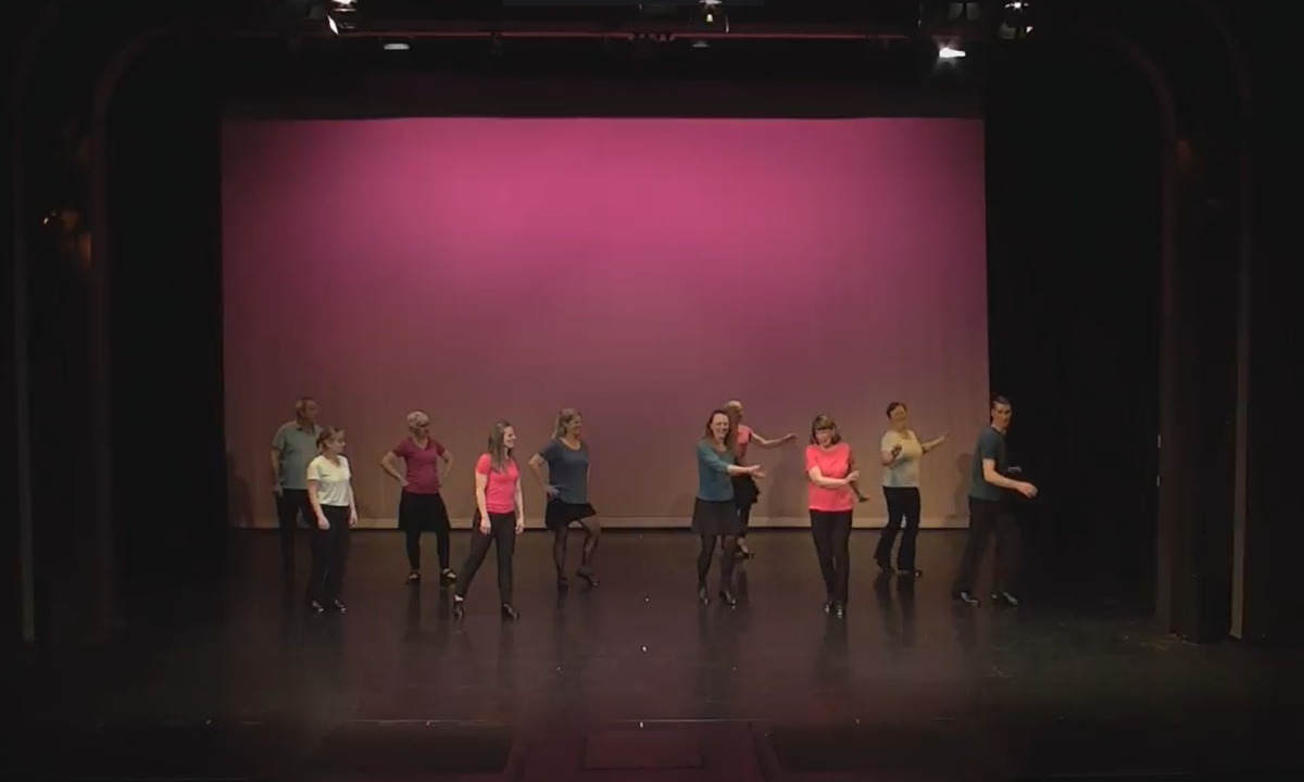 Tap dancers having fun