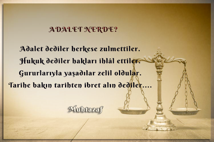 Adalet nerede