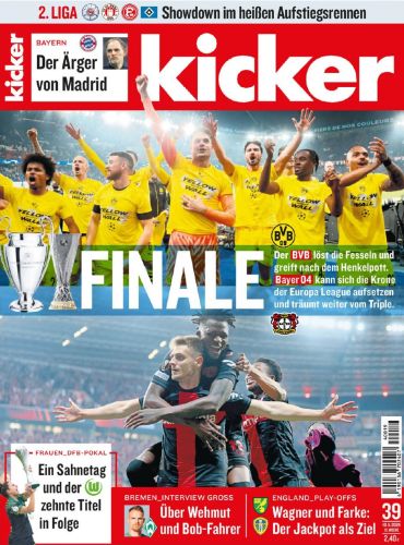 Cover: Kicker Sportmagazin No 39 vom 10  Mai 2024